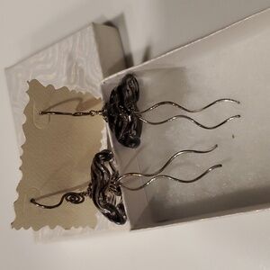 NWT 925 & hand-blown glass jellyfish earings